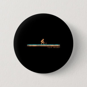 Badge Rond 5 Cm Hockey sur gazon Rétro Vintage Hockey sur gazon