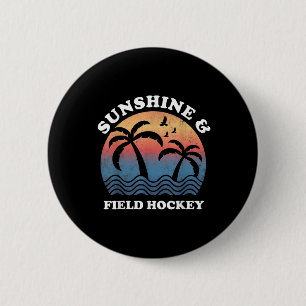 Badge Rond 5 Cm Hockey sur gazon - Sunshine et hockey sur gazon Fu