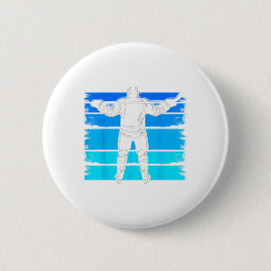 Badge Rond 5 Cm Hockey sur glace Garçons Numéro 1 1er Anniversaire