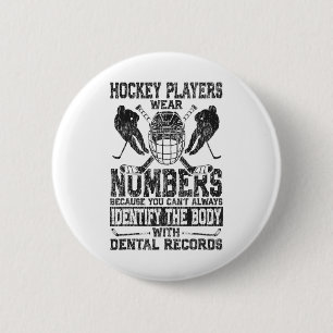 Badge Rond 5 Cm Hockey sur glace Les joueurs de hockey vintage por
