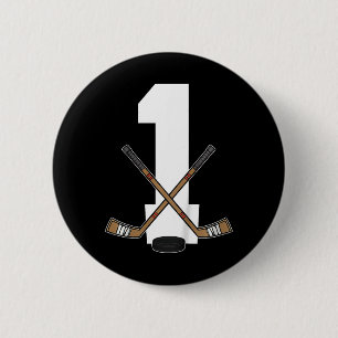 Badge Rond 5 Cm Hockey sur glace pour enfants Enfants tout-petits 
