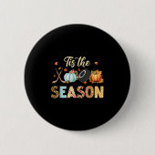 Badge Rond 5 Cm Hockey Tis Saison Citrouille Automne Automne Thank (Devant)
