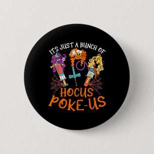 Badge Rond 5 Cm Hocus Poke-us Witse Infirmière Halloween Laboratoi