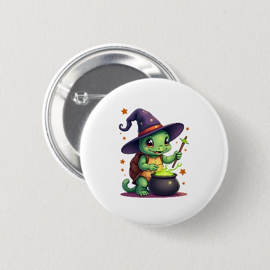 Badge Rond 5 Cm Hocus Shellcus Turtle (Devant & derrière)