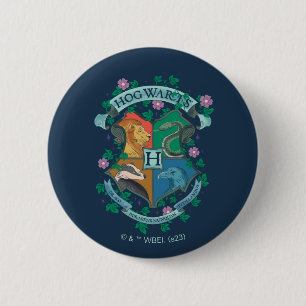Badge Rond 5 Cm HOGWARTS™ Floral Crest