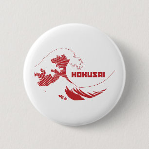 Badge Rond 5 Cm Hokusai - la grande vague