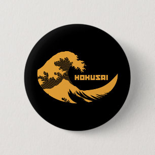 Badge Rond 5 Cm Hokusai - la grande vague