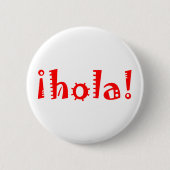 Badge Rond 5 Cm Hola (Devant)