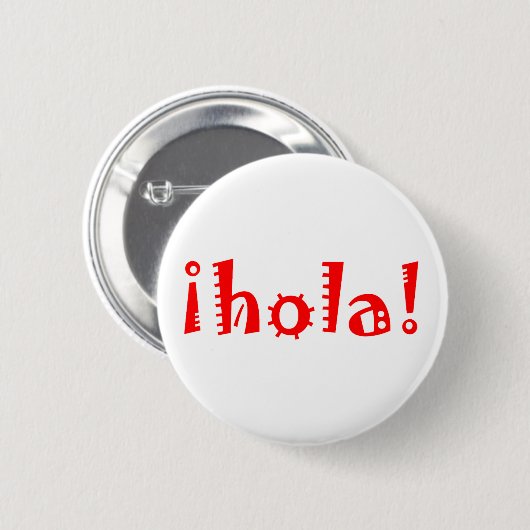 Badge Rond 5 Cm Hola (Devant & derrière)