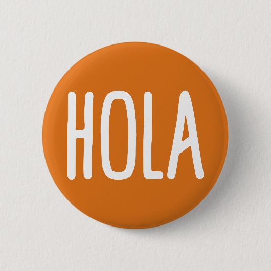 Badge Rond 5 Cm Hola. (Devant)