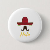 Badge Rond 5 Cm Hola (Devant)