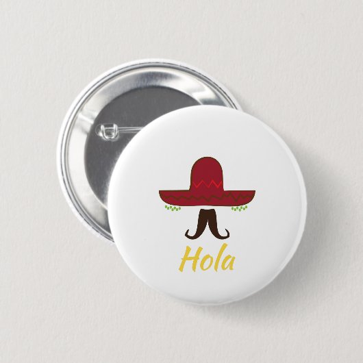 Badge Rond 5 Cm Hola (Devant & derrière)