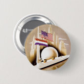 Badge Rond 5 Cm Holland America Line New York (Devant & derrière)