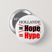 Badge Rond 5 Cm Hollande Not Hope = Hype ! ! ! ! ! ! ! ! ! ! ! ! ! (Devant & derrière)