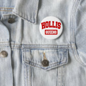 Badge Rond 5 Cm Hollis, Queens, New York (En situation)