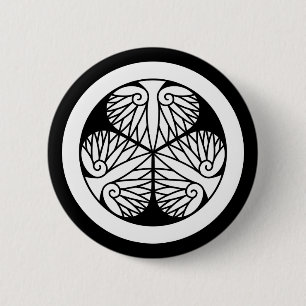 Badge Rond 5 Cm Hollyhock Owari (Edo17)