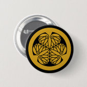 Badge Rond 5 Cm Hollyhock Tokugawa(13)EDO (Devant & derrière)