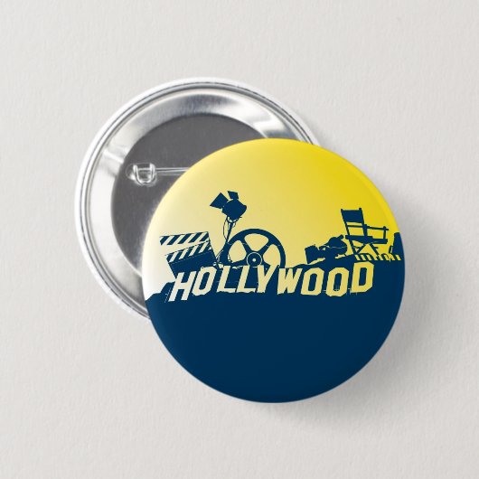 Badge Rond 5 Cm Hollywood (Devant & derrière)