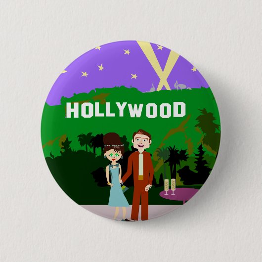 Badge Rond 5 Cm Hollywood Romance (Devant)