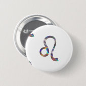 Badge Rond 5 Cm hologramme Leo (Devant & derrière)