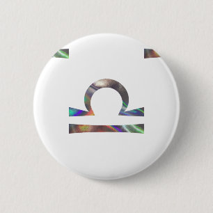 Badge Rond 5 Cm hologramme Libra