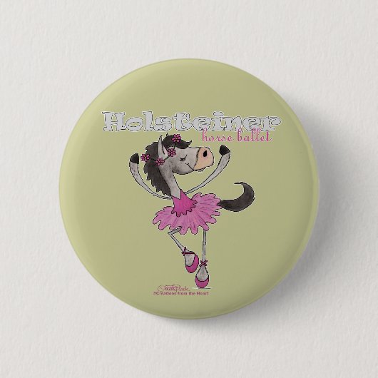 Badge Rond 5 Cm Holsteiner Horse Ballet (Devant)