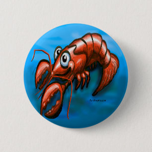 Badge Rond 5 Cm Homard