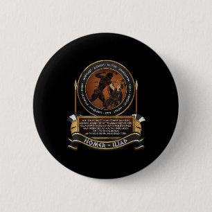 Badge Rond 5 Cm Homer La Rage Iliade De La Guerre Trojan D'Achille