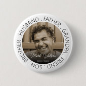 Badge Rond 5 Cm Hommage aux funérailles commémoratives (Devant)