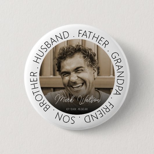 Badge Rond 5 Cm Hommage aux funérailles commémoratives (Devant)