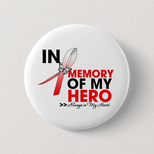 Badge Rond 5 Cm Hommage de MDS en mémoire de mon héros (Devant)