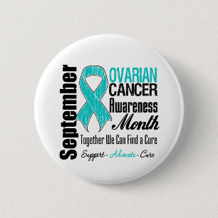 Badge Rond 5 Cm Hommage de mois de conscience de Cancer ovarien