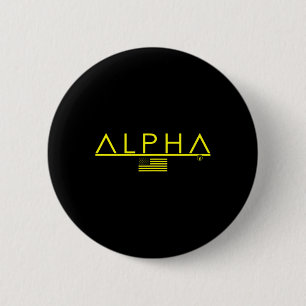 Badge Rond 5 Cm Homme Alpha Gym Rabbit entraînement Bodybuilding F
