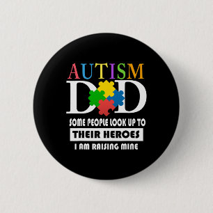 Badge Rond 5 Cm Homme Autisme papa
