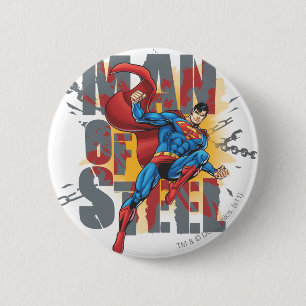 Badge Rond 5 Cm Homme d'acier