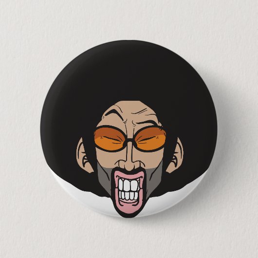 Badge Rond 5 Cm Homme d'Afro de Hiphop (Devant)