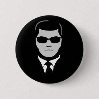 Badge Rond 5 Cm Homme dans le noir
