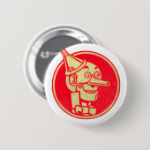 Badge Rond 5 Cm Homme de bidon, magicien d'Oz (Devant & derrière)