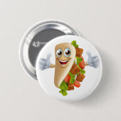 Badge Rond 5 Cm Homme de chiche-kebab de bande dessinée (Devant & derrière)
