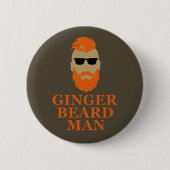 Badge Rond 5 Cm homme de la barbe à gingembre (Devant)