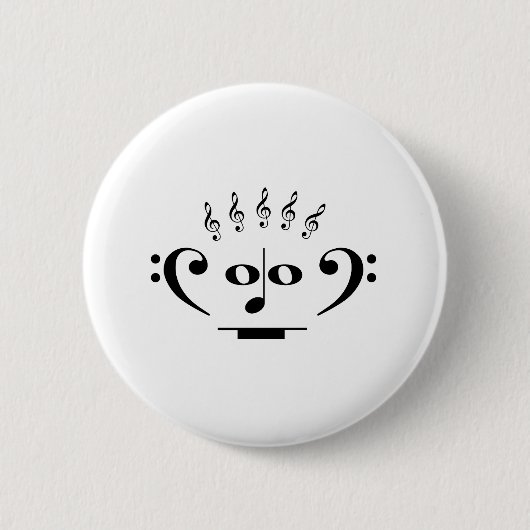 Badge Rond 5 Cm Homme de musique (Devant)