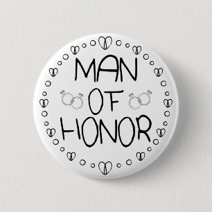 Badge Rond 5 Cm Homme d'honneur Mariage