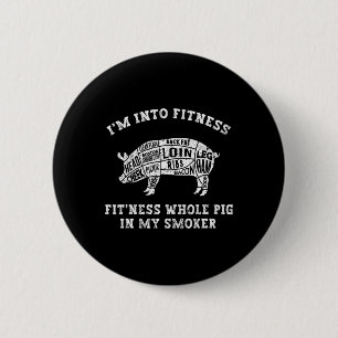 Badge Rond 5 Cm Homme Drôle Je Suis Dans Fitness Bbq Fumeur Barber