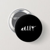 Badge Rond 5 Cm Homme drôle singe gorille évolution karaté boxe Ki (Devant & derrière)