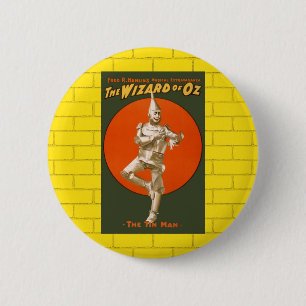 Badge Rond 5 Cm Homme en ferblant du Magicien d'Oz - Théâtre music