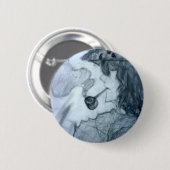 Badge Rond 5 Cm homme fumer pipe manga anime (Devant & derrière)