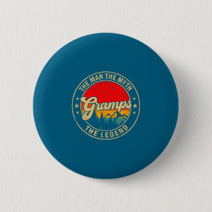 Badge Rond 5 Cm Homme Gramps Mythe Légende Vintage Rétro