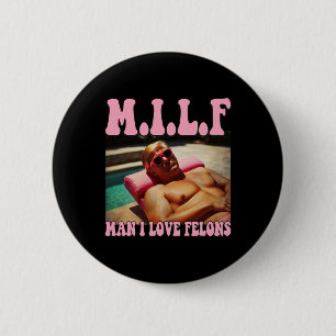 Badge Rond 5 Cm Homme j'aime les criminels Trump Chemise Drôle Tru