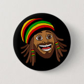 Badge Rond 5 Cm Homme Rasta beau (Devant)