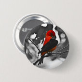 Badge Rond 5 Cm Homme Scarlet Tanager (Devant & derrière)
